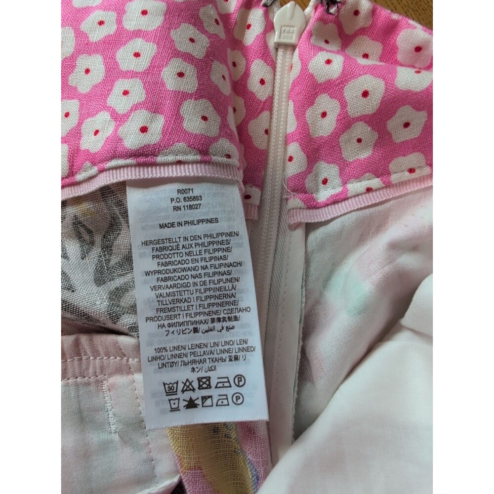 NWT BODEN 100%Linen Pants Wide Legs Floral Paisley Size 12 British Style $160 - Picture 9 of 14